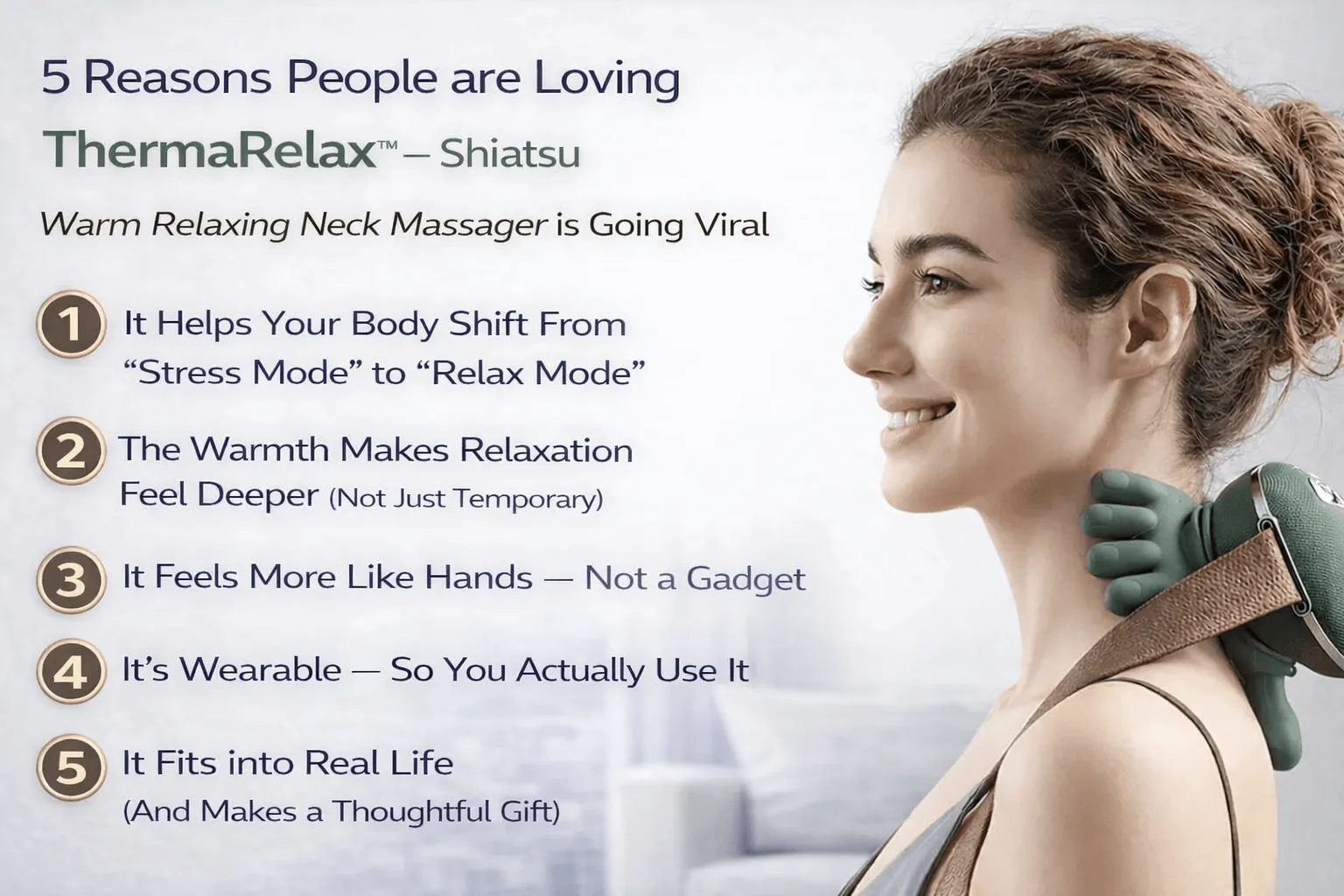 ThermaRelax™ — Shiatsu Warm Relaxing Neck Massager Image-3